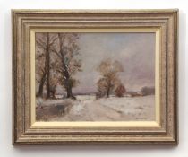 AR OWEN WATERS (1916-2004) "Winter, Norfolk 1999" oil on board, signed lower right and inscribed