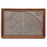 ROBERT MORDEN: NORFOLK, engraved map, circa 1695, approx size 365 x 570mm, framed and glazed, the