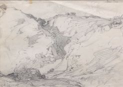AR LEONARD RUSSELL SQUIRRELL, RE, RWS (1893-1979) "Hanson Dale, Derbyshire" pencil drawing, signed