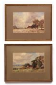 AR OWEN WATERS (1916-2004) Norfolk landscapes pair of oils on board, both signed lower right 14 x