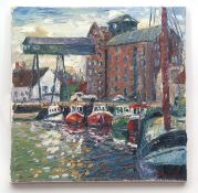 PAUL ROBINSON (CONTEMPORARY) View at Wells oil on canvas, signed lower right 40 x 40cms, unframed