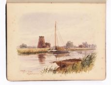 STEPHEN JOHN BATCHELDER (1849-1932) "St Benet's, River Bure, Norfolk" watercolour, signed, dated