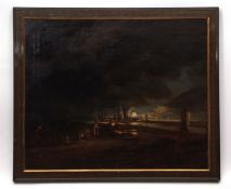 JOSEPH PAUL (1847-1900) Moonlit landscape oil on canvas 62 x 75cms