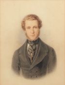 HORACE BEEVOR LOVE (1800-1838) Portrait of Dr C Ray, MD, MRCS watercolour, signed and dated 1837