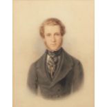 HORACE BEEVOR LOVE (1800-1838) Portrait of Dr C Ray, MD, MRCS watercolour, signed and dated 1837