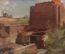 AR LEONARD RUSSELL SQUIRRELL, RE, RWS (1893-1979) "The Old Brick Kiln" oil on board, signed and