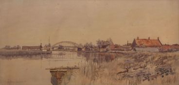 STEPHEN JOHN BATCHELDER (1849-1932) "St Olive's Bridge" watercolour, signed and inscribed with title