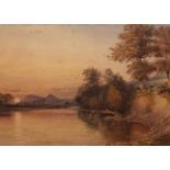 JOHN BERNEY LADBROOKE (1803-1879) "View in Scotland, circa 1860" watercolour 32 x 45cms