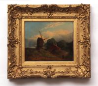 ANTHONY SANDYS (1806-1883) "An afternoon stroll" oil on board 25 x 30 1/2 cms Note: A label on the