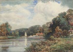 AR CHARLES MAYES WIGG (1889-1969) Broadland scene watercolour, signed lower left 25 x 35cms