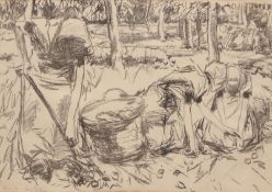 HARRY BECKER (1865-1928) "Potato harvest, Holland" lithograph, signed and dated 08, numbered 1-50 37