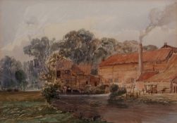 THOMAS LOUND (1802-1861) "Trowse Mill" watercolour 26 x 37cms Provenance: ex-Thirkettle Collection