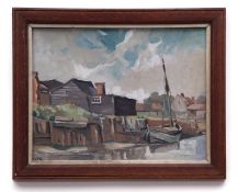 AR JACK COX (1914-2007) North Norfolk scene oil on board, signed lower left 20 x 27cms