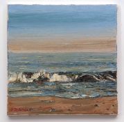 PAUL ROBINSON (CONTEMPORARY) Seascape oil on canvas, signed lower left 40 x 40cms, unframed