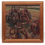 AR NICK LYONS (CONTEMPORARY) Tractor oil on board, signed and dated 95 lower left 60 x 60cms