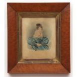 WILLIAM HENRY GOOSE (1816-1885) Portrait of a lady watercolour, signed 20 x 16cms