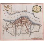 Hand coloured town plan of Norwich, published by P Youngman, 1826, approx size 205 x 150mm,