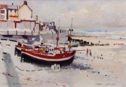 AR TONY STOCKER (1939-2003) "Sheringham" pencil and watercolour, signed and inscribed with title