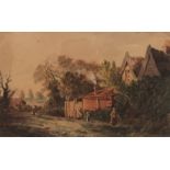 JOHN THIRTLE (1777-1839) "Holls Lane, Norwich" watercolour 21 x 33cms Provenance: W Boswell & Son,