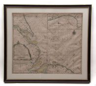 G VAN KEULEN: A NEW-ENCREASING COMPASS MAP OF PART OF THE EAST-COAST OF ENGLAND; EXTENDING FROM