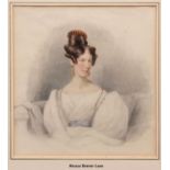 HORACE BEEVOR LOVE (1800-1838) Portrait of Mrs Kerrison-Harvey, half-length, seated on a sofa