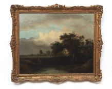 WILLIAM HENRY CROME (1806-1867) Norfolk landscape oil on canvas, signed lower right 60 x 74cms