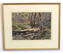 J S Webster, signed watercolour, "Dovedale, Derbyshire", 35 x 50cms