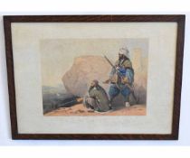 After R Carrick and W L Walton, group of four coloured lithographs by Day & Son, "Afghaun foot