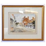 Christopher Forsey, one signed and dated '90, pair of watercolours, "Dorking, West Street" and "High
