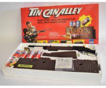 Vintage boxed Tin Can Alley electronic rifle and target range by Ideal