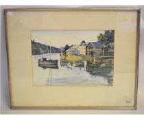 Walter Llewellyn Lister, watercolour, "On the Fowey", 20 x 29cms, Provenance: Patricia Patterson,