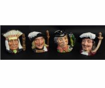 Four Royal Doulton character jugs to include Aramis, Porthos, The Walrus and the Carpenter and a