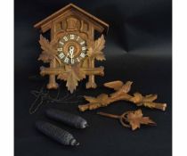 20th century Black Forest carved cuckoo clock