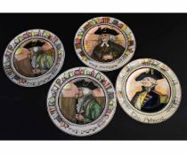 Four Royal Doulton Series ware plates to include two of The Doctor, one of The Parson and one The