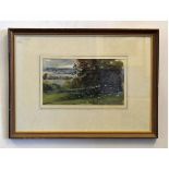 Patterson Wallace, signed watercolour, Landscape study, 13 x 23cms