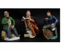 Collection of three Royal Doulton figures including The Professor, A Good Catch, and The Lobster