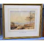Obadiah Short, watercolour, "Landscape", Provenance: Cromer Antique Gallery, (E D Levine), 20 x