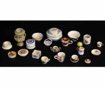 Collection of assorted 19th century miniature china items