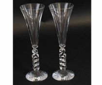 Pair of Millennium styled glasses, the stems with the moulded date "2000"
