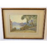 John Stirling Maxwell, initialled pair of watercolour, "Near Tell's Chapel, Lucerne" and "