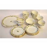 Mixed Lot of Paragon rosebud decorated tea wares comprising a cream jug and sugar bowl, six cups and