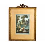 Herbert Sedcole, signed in pencil to margin, set of five coloured aquatints, Fragonard landscapes,