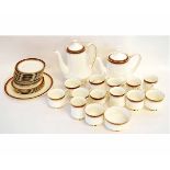 Part set of Paragon Holyrood tea wares comprising a tea pot, coffee pot, six tea cups and six