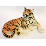 USSR large model of a recumbent tiger, 30cms long x 17cms tall