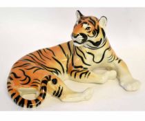 USSR large model of a recumbent tiger, 30cms long x 17cms tall