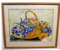 Indistinctly signed group of five watercolours, Still Life studies, 53 x 69cms (5)