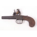 Late 18th/early 19th century flint lock pistol, Spencer, with 2ins screw off barrel to a signed
