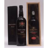 Taylor's LBV Port (boxed) and Cockburn's LBV Port (wooden box) 1 bottle of each (2)