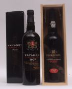 Taylor's LBV Port (boxed) and Cockburn's LBV Port (wooden box) 1 bottle of each (2)