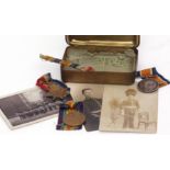 UK: WWI trio comprising 1914 Star, with bar, British War Medal, Victory Medal to 16046 Pte A J